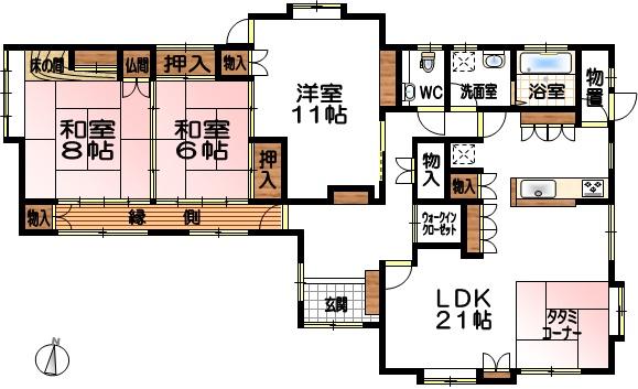 Floor plan. 31 million yen, 3LDK + S (storeroom), Land area 619.14 sq m , Building area 131.21 sq m