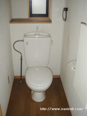 Toilet. There is a toilet on the first floor and the second floor