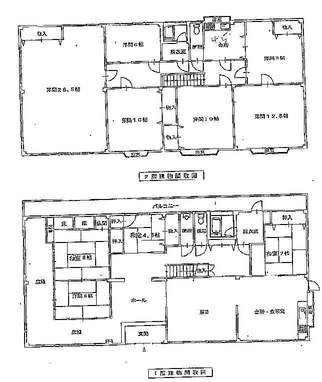 Floor plan. 40 million yen, 10LDK, Land area 2,263 sq m , Building area 395.8 sq m