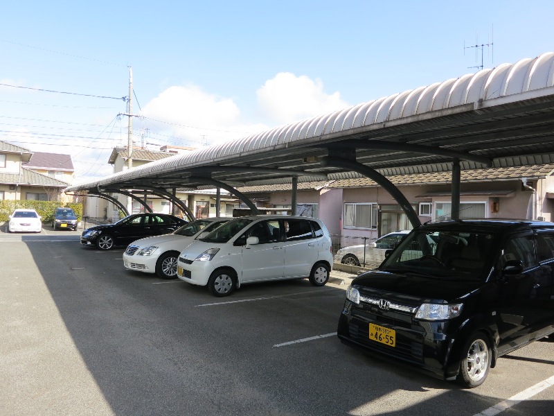 Parking lot. It is with the roof