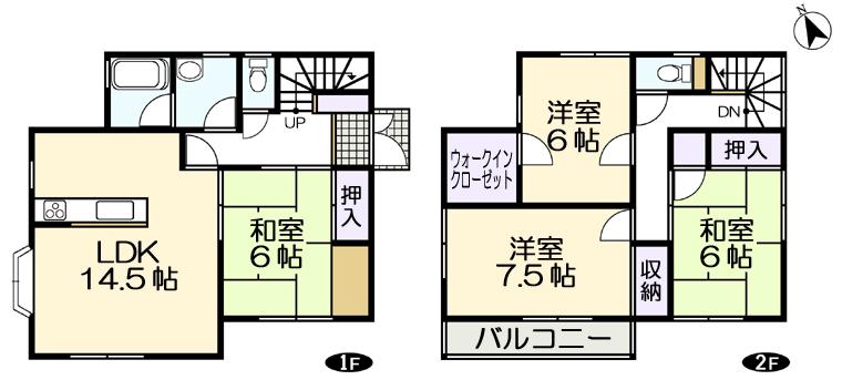 Floor plan. 4.25 million yen, 4LDK + S (storeroom), Land area 123.21 sq m , Building area 101.84 sq m