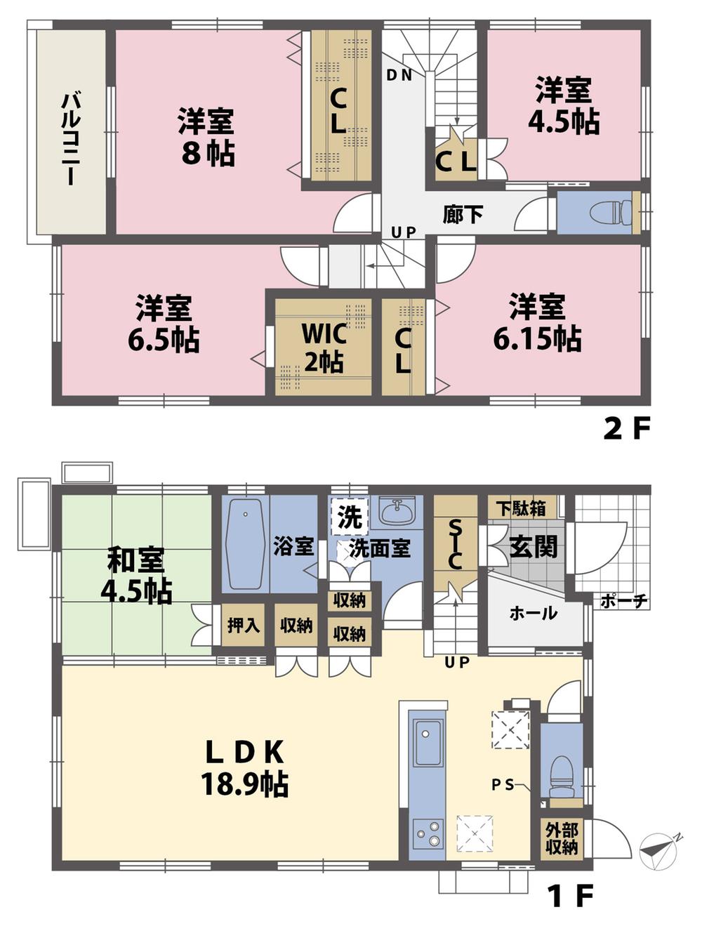 Floor plan. (No.9), Price 27,980,000 yen, 5LDK, Land area 115.88 sq m , Building area 120.71 sq m