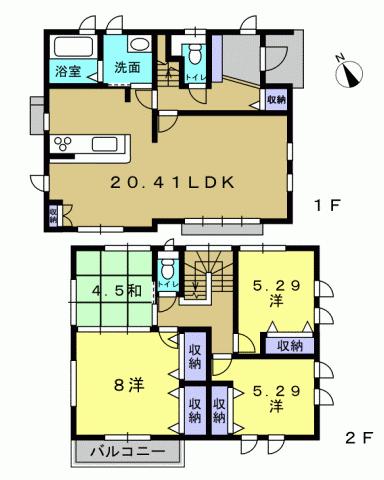 Floor plan. 28.8 million yen, 4LDK, Land area 133.28 sq m , Building area 103.77 sq m 4LDK