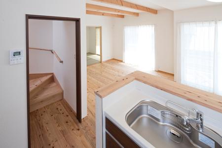 Kitchen. Popular living stairs