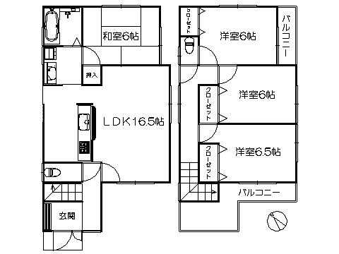 Floor plan. 19,800,000 yen, 4LDK, Land area 121.03 sq m , Building area 95.17 sq m   ※ Floor Plan current state priority