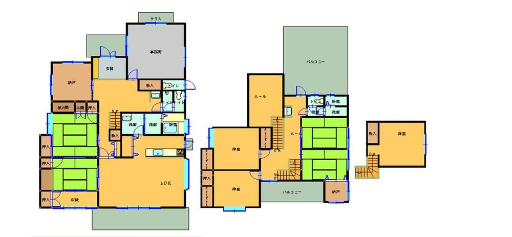 Floor plan. 54,800,000 yen, 7LDK, Land area 1,143.78 sq m , Building area 266.63 sq m