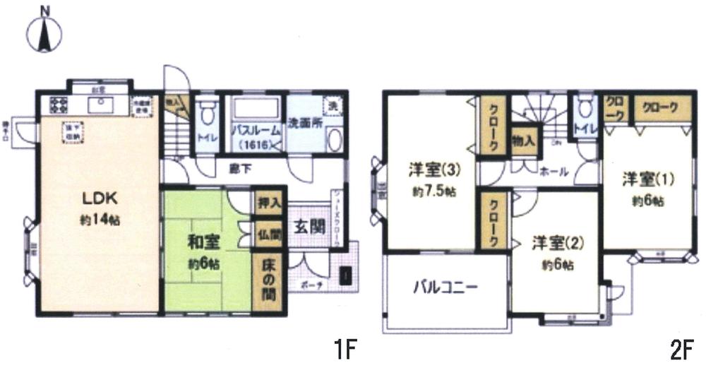Floor plan. 20.8 million yen, 4LDK, Land area 182 sq m , Building area 101.02 sq m