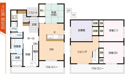 Floor plan. 38,800,000 yen, 4LDK, Land area 314.44 sq m , Building area 106.85 sq m maisonette type of living