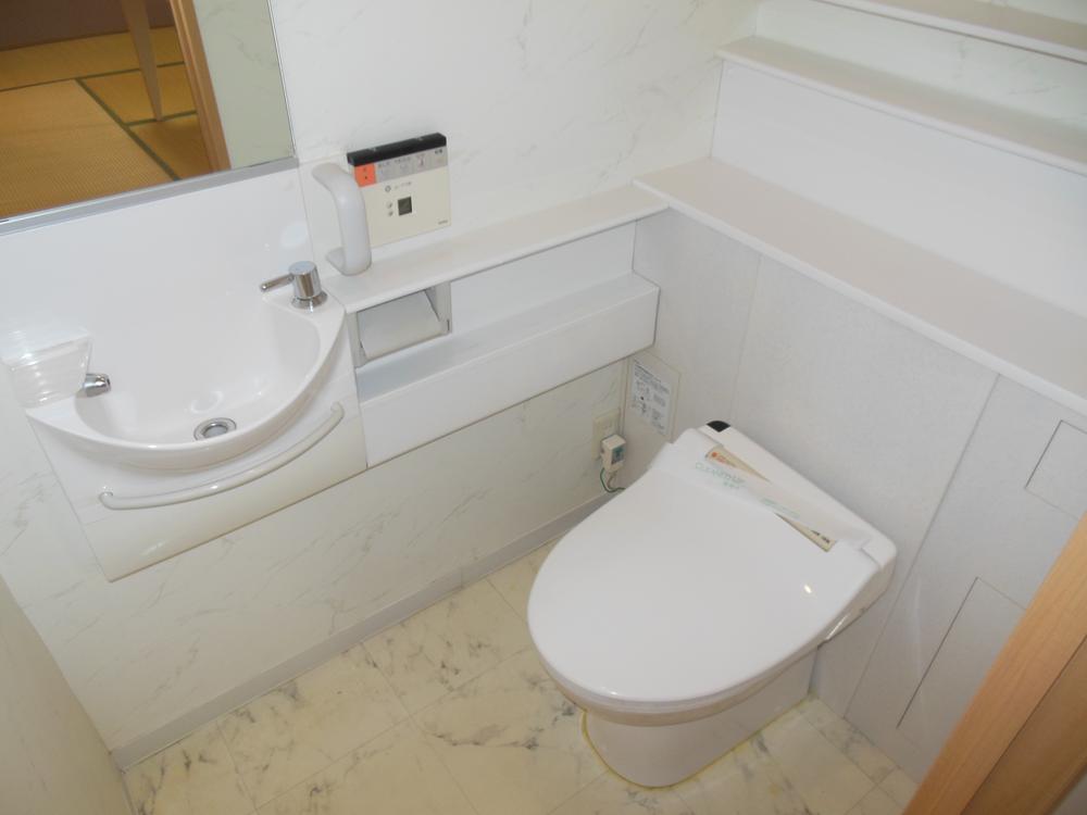 Toilet. Water-saving type of tankless toilet is, of course, with cleaning function