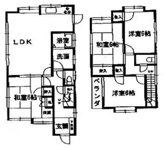 Floor plan. 7.8 million yen, 4LDK, Land area 148.71 sq m , Building area 89.7 sq m