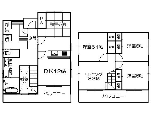 Floor plan. 35,800,000 yen, 4LDK, Land area 314.44 sq m , Building area 106.85 sq m   ※ Floor Plan current state priority