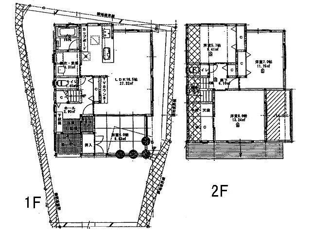 Floor plan. 24,900,000 yen, 4LDK, Land area 132.59 sq m , Building area 106.57 sq m