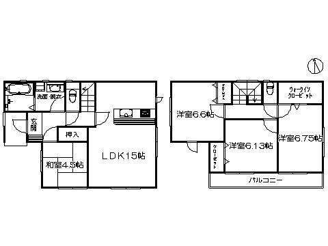 Floor plan. 24,900,000 yen, 4LDK, Land area 122.12 sq m , Building area 94.83 sq m   ※ Floor Plan current state priority