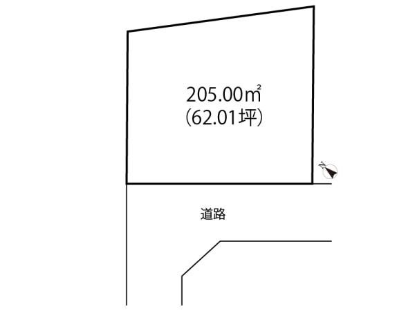 Compartment figure. Land price 3 million yen, Land area 205 sq m