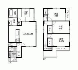 Floor plan. 19,800,000 yen, 4LDK, Land area 121.03 sq m , Building area 95.17 sq m