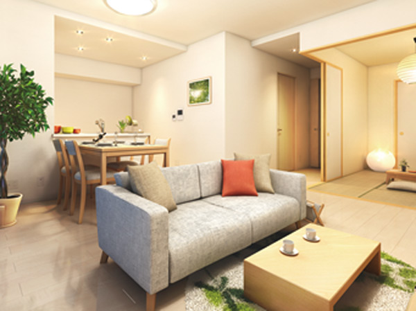 Living.  [I piled the attention to detail, Realized home with enhanced comfort] (Living-dining Rendering) ※ Model room A type ※ Menu plan Free, Application deadline is different for essential inquiry by the floor