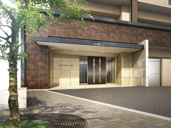 Shared facilities.  [Entrance to invite to a quiet private residence Naru] Entrance to symbolize the quality of the house is to use the granite and marble, We finished in the prestigious look oozes the sense of quality. (Entrance Rendering)