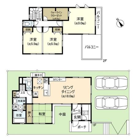 Floor plan. 28.8 million yen, 4LDK, Land area 150.02 sq m , Building area 108.88 sq m
