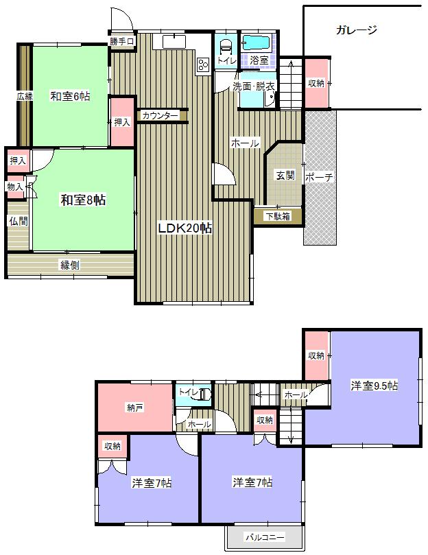 Floor plan. 11.6 million yen, 5LDK, Land area 498.39 sq m , Building area 168.34 sq m