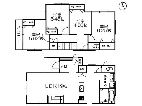 Floor plan. 23.5 million yen, 4LDK, Land area 94.61 sq m , Building area 96.39 sq m   ※ Floor Plan current state priority