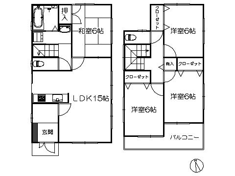Floor plan. 18,800,000 yen, 4LDK, Land area 121.4 sq m , Building area 93.96 sq m   ※ Floor Plan current state priority