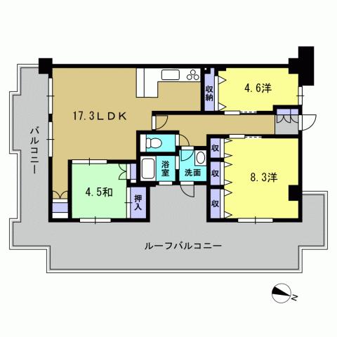 Floor plan. 3LDK, Price 24,800,000 yen, Occupied area 81.97 sq m , Balcony area 20.23 sq m 3LDK