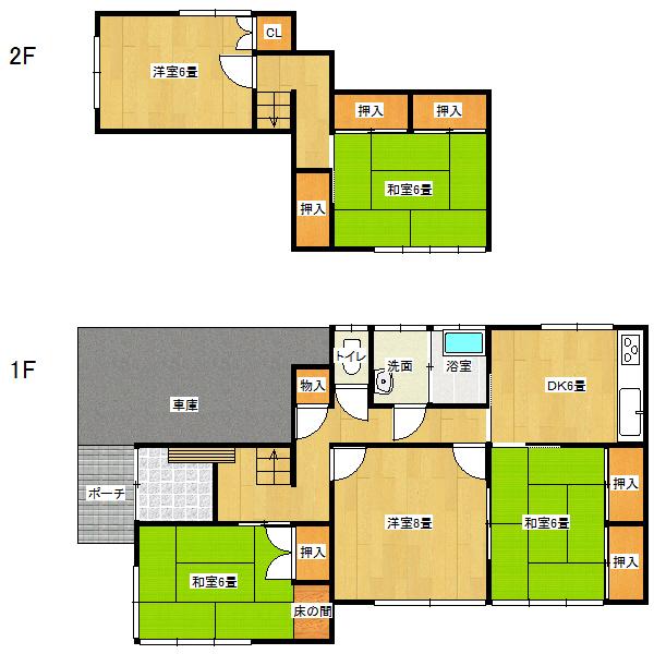 Floor plan. 13 million yen, 5DK, Land area 174.14 sq m , Building area 111.79 sq m