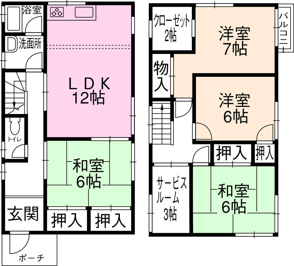 Floor plan. 3 million yen, 4LDK, Land area 280.84 sq m , Building area 100.1 sq m All rooms southeast