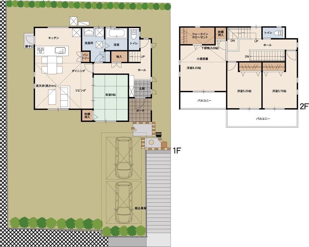 Floor plan. (103 Building), Price 30,800,000 yen, 4LDK, Land area 266.83 sq m , Building area 110.96 sq m