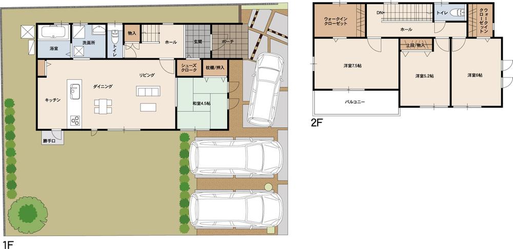 Floor plan. (130 Building), Price 29,800,000 yen, 4LDK, Land area 233.48 sq m , Building area 102.67 sq m