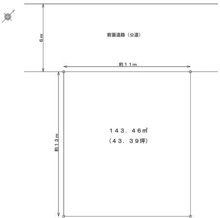 Compartment figure. Land price 19.5 million yen, Land area 143.46 sq m