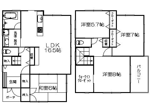 Floor plan. 24,900,000 yen, 4LDK, Land area 132.59 sq m , Building area 106.57 sq m