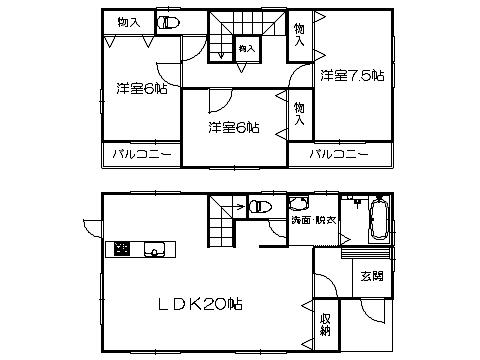 Floor plan. 23,900,000 yen, 3LDK, Land area 117.54 sq m , Building area 100.21 sq m   ※ Floor Plan current state priority