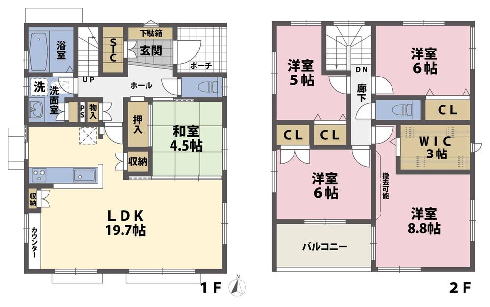 Floor plan. (No.3), Price 27,980,000 yen, 5LDK, Land area 132.41 sq m , Building area 119.11 sq m