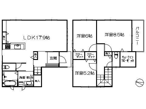 Floor plan. 25,400,000 yen, 3LDK, Land area 99.76 sq m , Building area 96.88 sq m   ※ Floor Plan current state priority