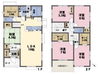 Floor plan. 28,980,000 yen, 5LDK, Land area 172.42 sq m , Building area 119.11 sq m