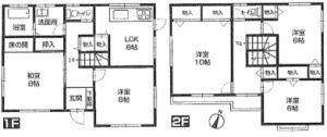 Floor plan. 16.3 million yen, 5DK, Land area 185.27 sq m , Building area 122.76 sq m