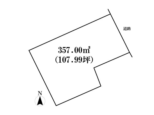 Compartment figure. Land price 5.4 million yen, Land area 357 sq m