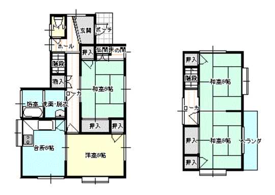 Floor plan. 6.8 million yen, 4DK, Land area 166.6 sq m , Building area 78.66 sq m