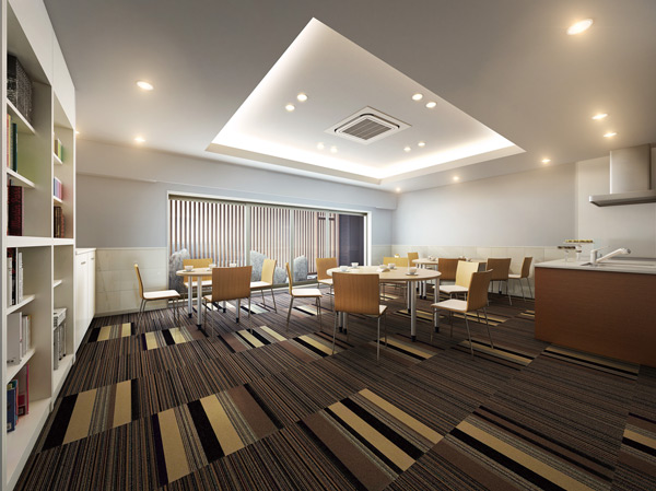 Shared facilities.  [Owner's Lounge deepen exchanges] To chat with Talking and guests of the family each other dwelling, It has established a communication space that gives moisture to life. It is equipped with kitchen, Also it supports such as a party. (Owner's Lounge Rendering)
