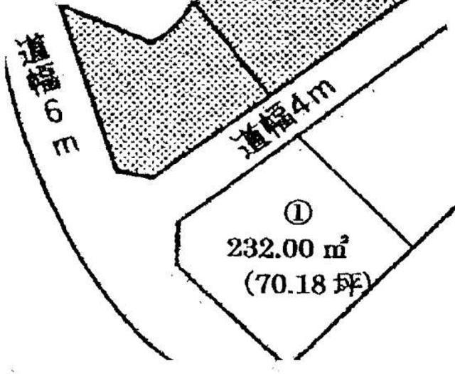 Compartment figure. Land price 5.3 million yen, Land area 232 sq m