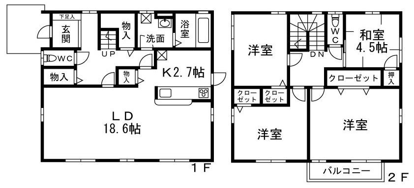 Floor plan. 13,900,000 yen, 4LDK, Land area 239.67 sq m , Building area 120.27 sq m