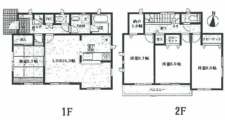 Floor plan. 17.8 million yen, 4LDK, Land area 193.76 sq m , Building area 96.79 sq m