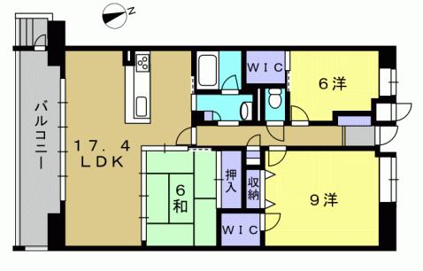 Floor plan. 3LDK, Price 18,800,000 yen, Occupied area 82.23 sq m , Balcony area 20.01 sq m 3LDK