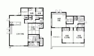 Floor plan. 30,800,000 yen, 2LDK, Land area 176.59 sq m , Building area 110.39 sq m