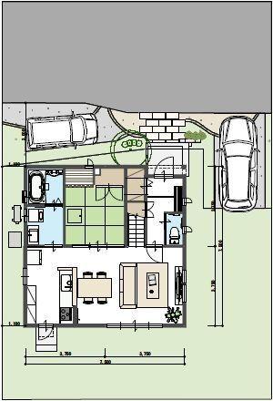 Floor plan. 1-floor plan view and layout plan