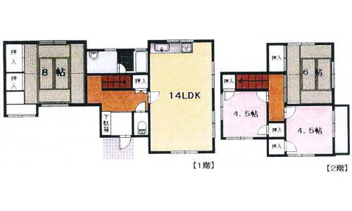 Floor plan. 8.8 million yen, 4LDK, Land area 178.65 sq m , Building area 89.43 sq m