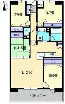 Floor plan. 4LDK, Price 23.8 million yen, Footprint 87.9 sq m , Balcony area 13.87 sq m housework flow line, Please look actually a look.