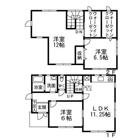 Floor plan. 23,900,000 yen, 3LDK, Land area 106.9 sq m , Building area 92.11 sq m