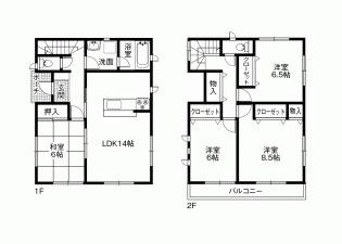 Floor plan. 17 million yen, 4LDK, Land area 167.71 sq m , Building area 98.82 sq m